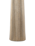 Där Myla ceramic table lamp with ribbed base and drum shade - British product
