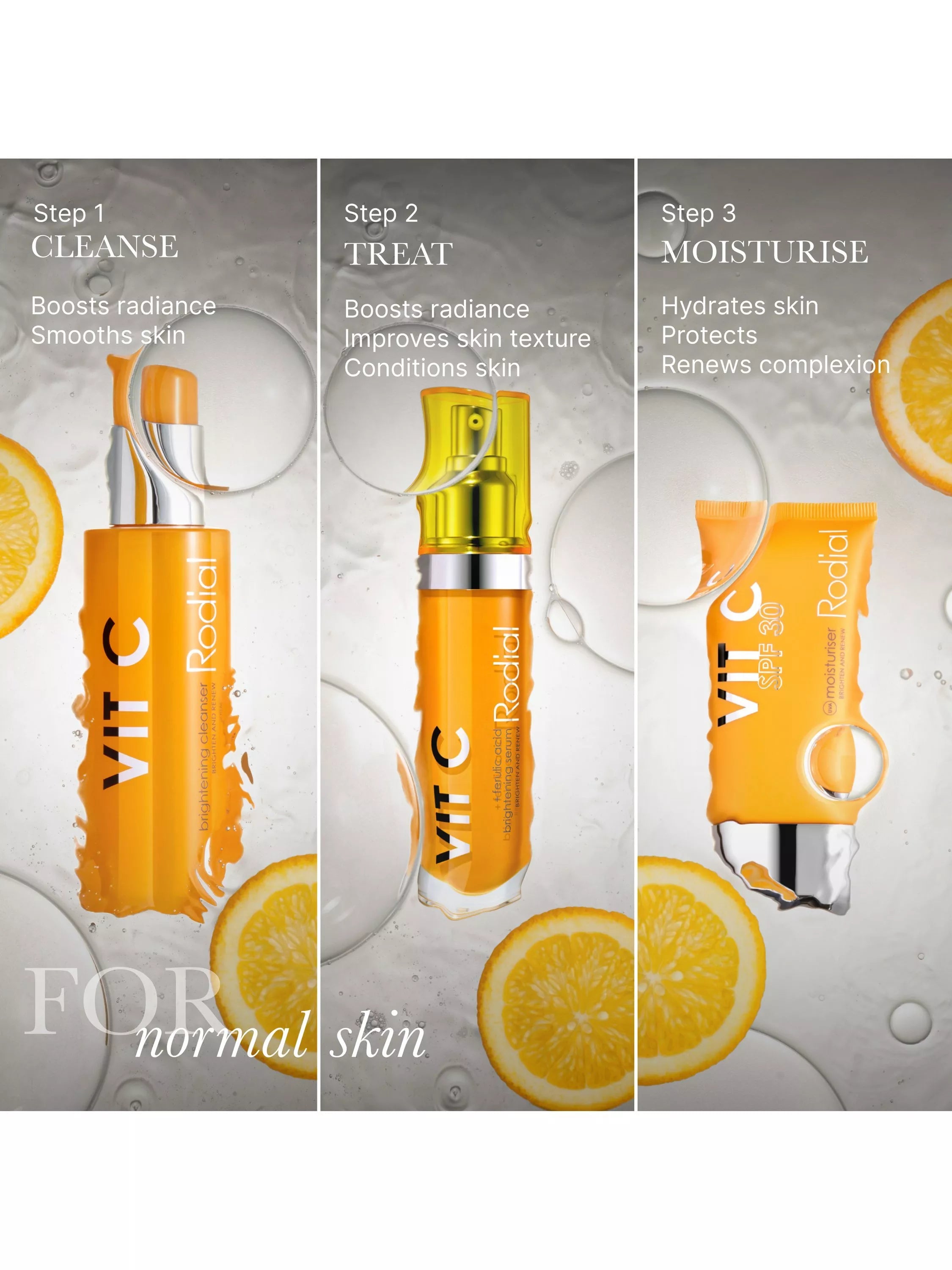 Rodial Vitamin C + Ferulic Acid Brightening Serum 30ml, imported from the UK