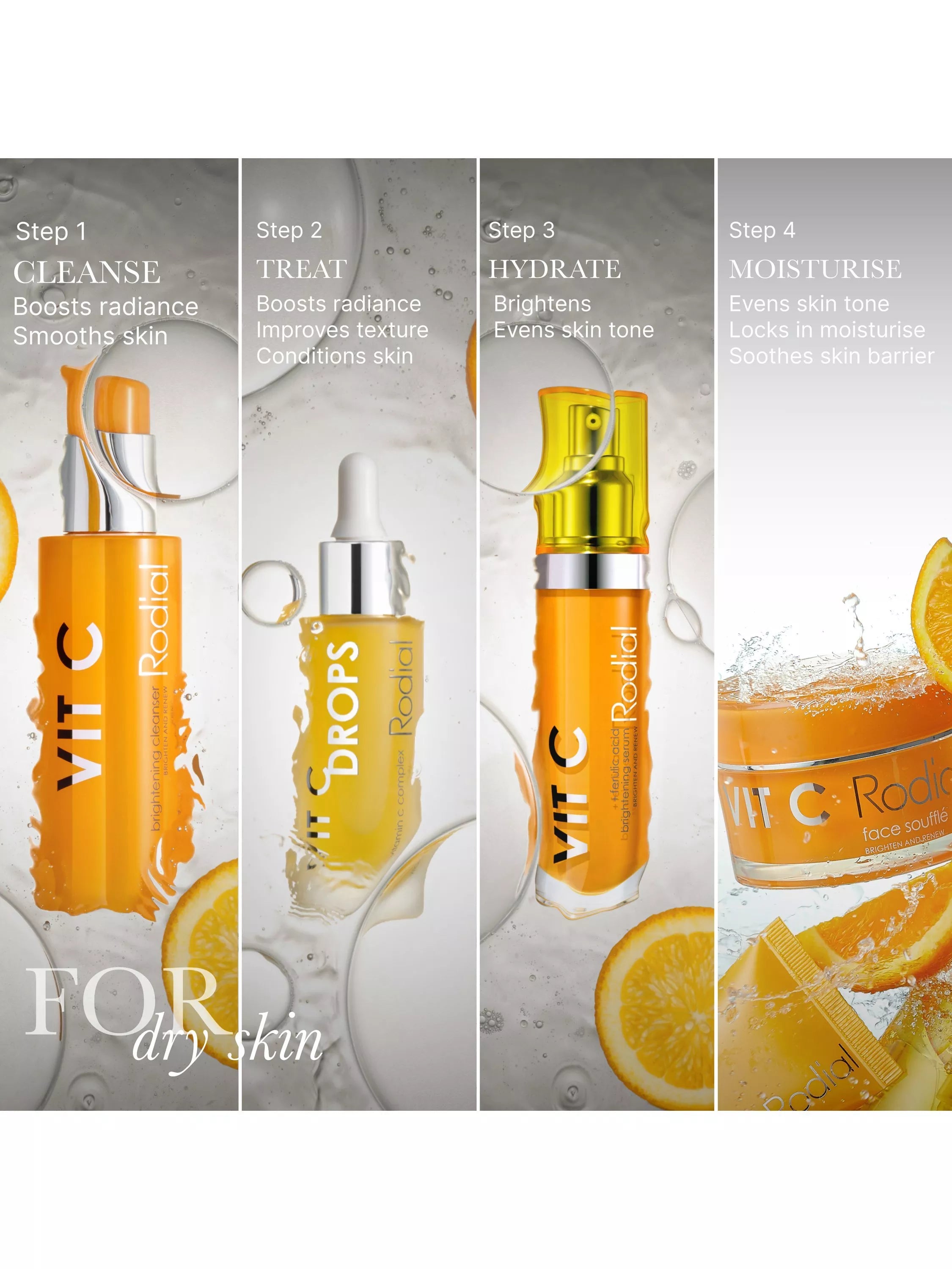 Rodial Vitamin C + Ferulic Acid Brightening Serum 30ml, imported from the UK