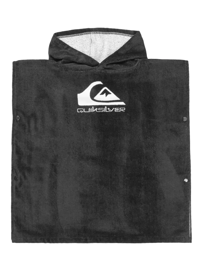 Quiksilver kids hooded towel, black - British product