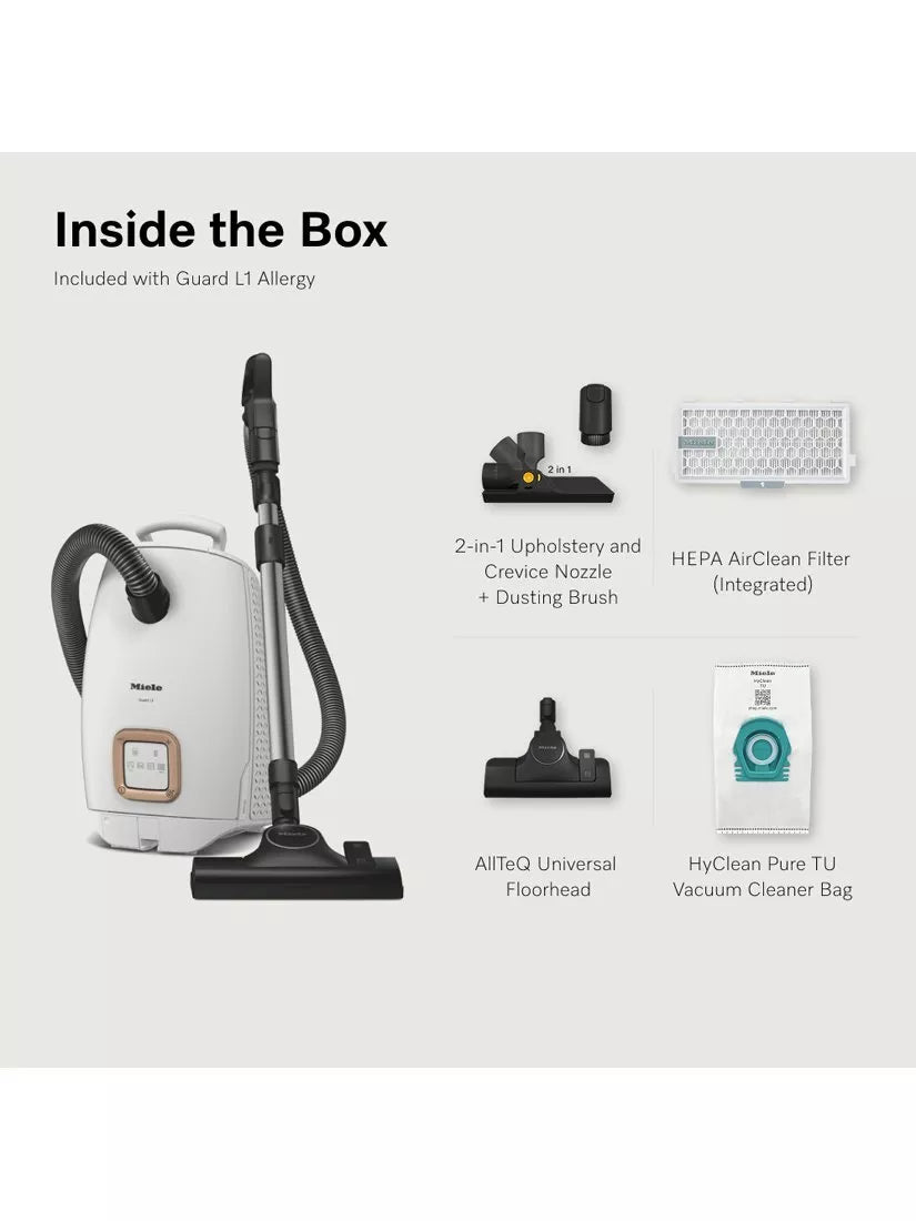 Miele Guard L1 Allergy vacuum cleaner Lotus White (British brand)