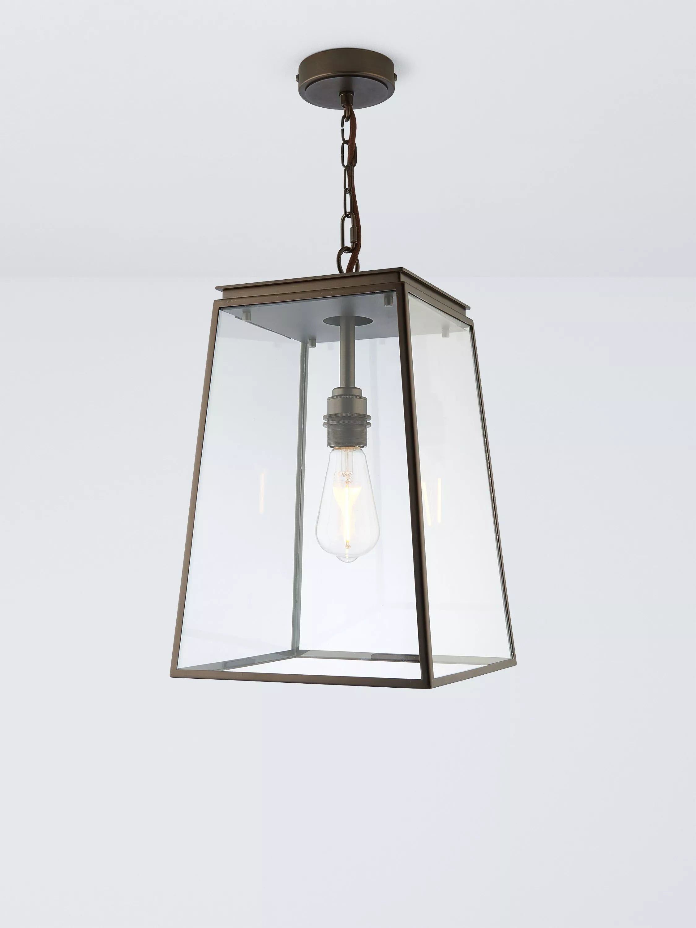 John Lewis Abbotsbury pendant ceiling light in antique bronze, imported from the UK