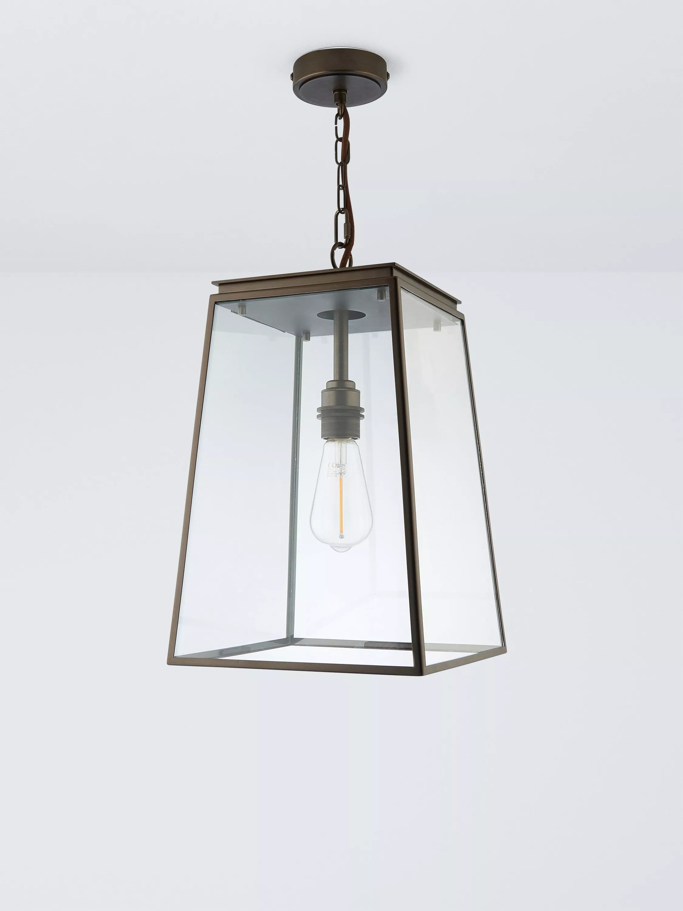 John Lewis Abbotsbury pendant ceiling light in antique bronze, imported from the UK