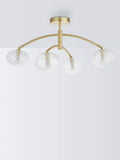 John Lewis Bowe 4 arm semi flush light brushed brass, UK version
