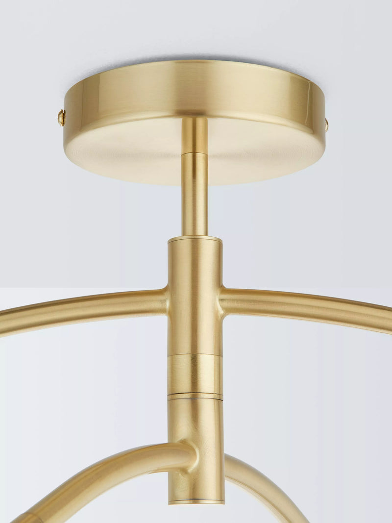 John Lewis Bowe 4 arm semi flush light brushed brass, UK version