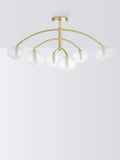 John Lewis semi flush ceiling light brushed brass 6 arm, UK version