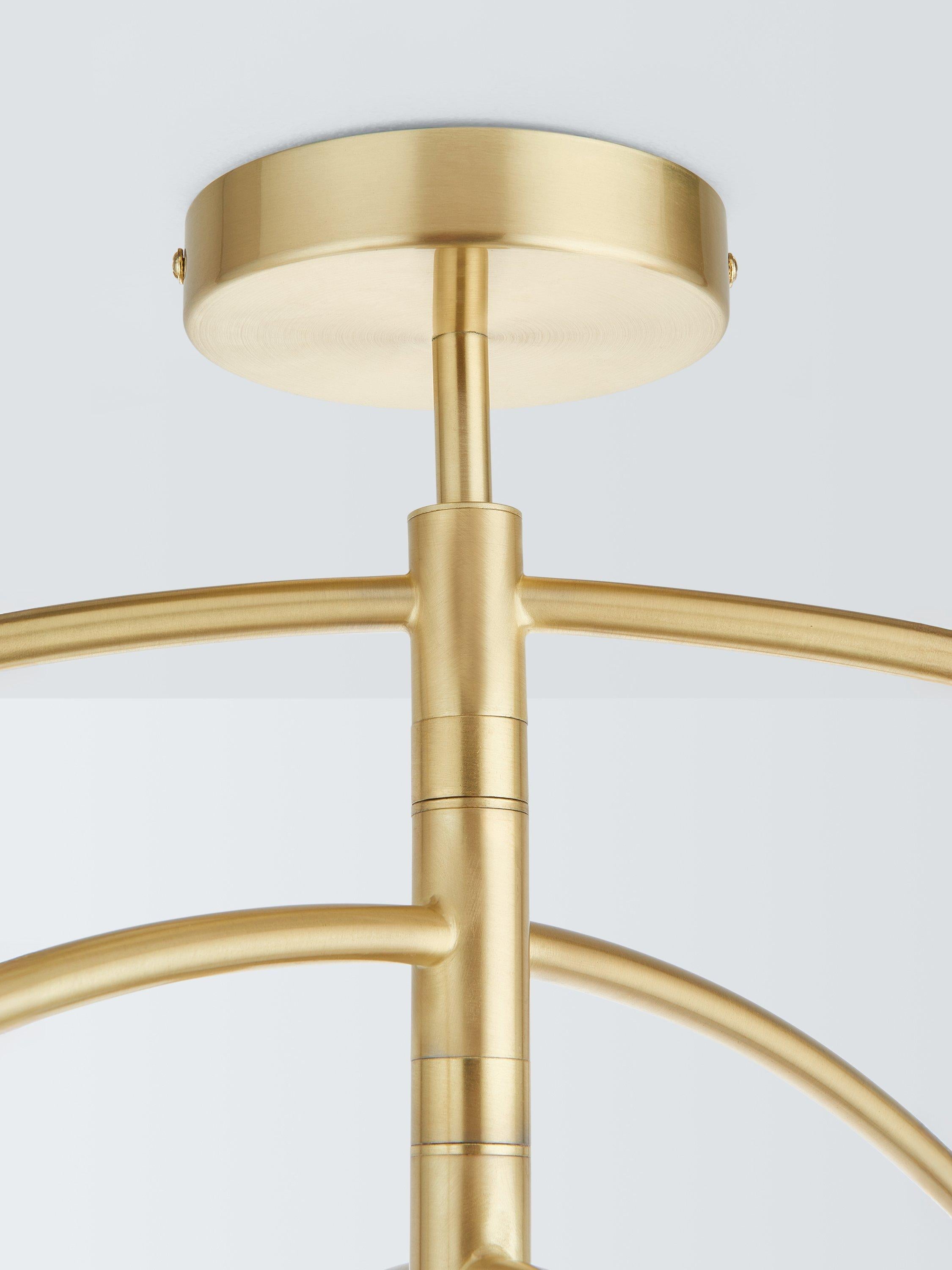 John Lewis semi flush ceiling light brushed brass 6 arm, UK version