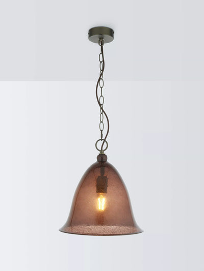 John Lewis John Lewis Farmhouse Bubble Glass Pendant Ceiling Light Antique Brass Effect- Buy online at McGrocer