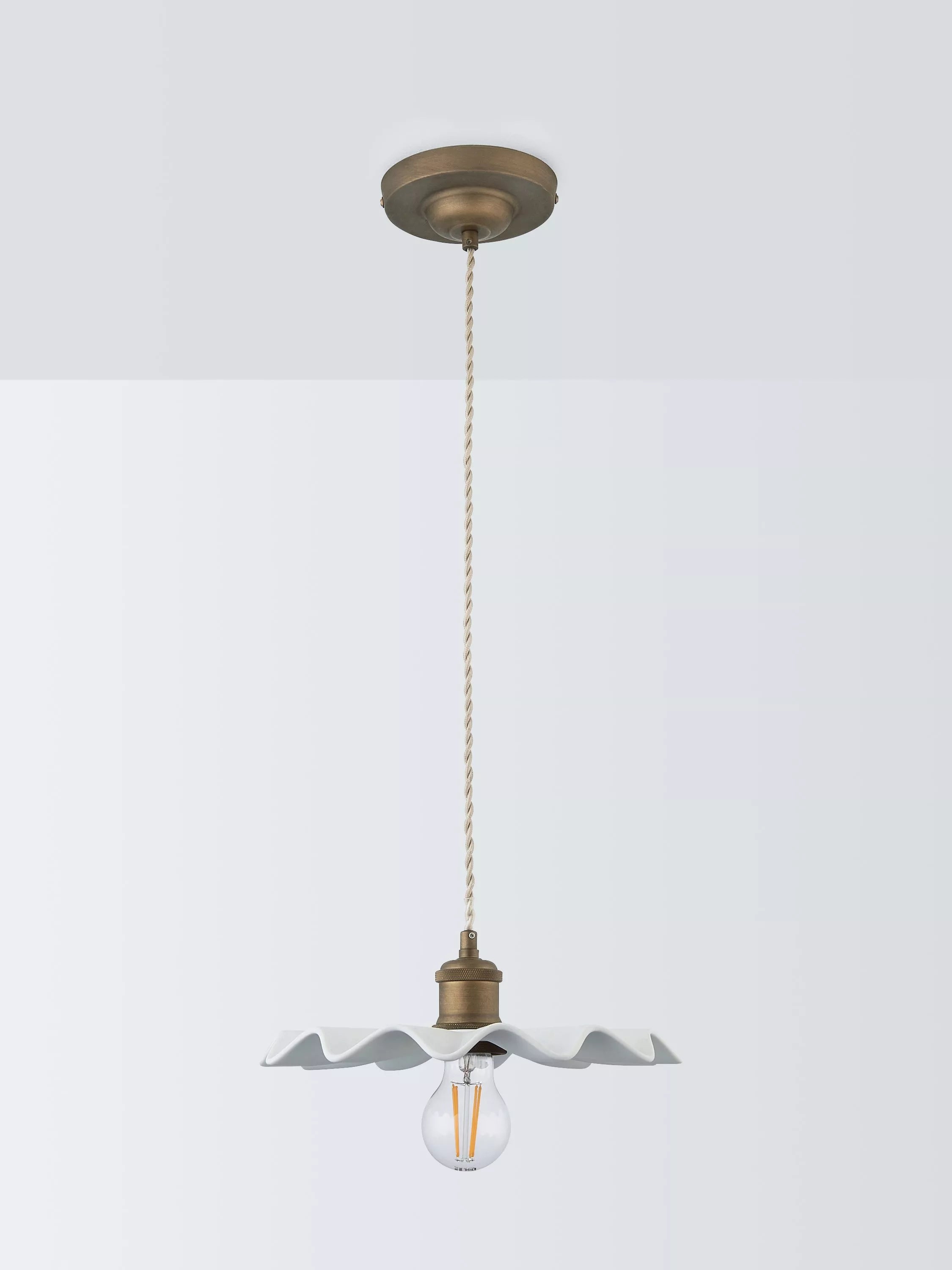 John Lewis Holm pendant ceiling light tarnished brass (British brand)