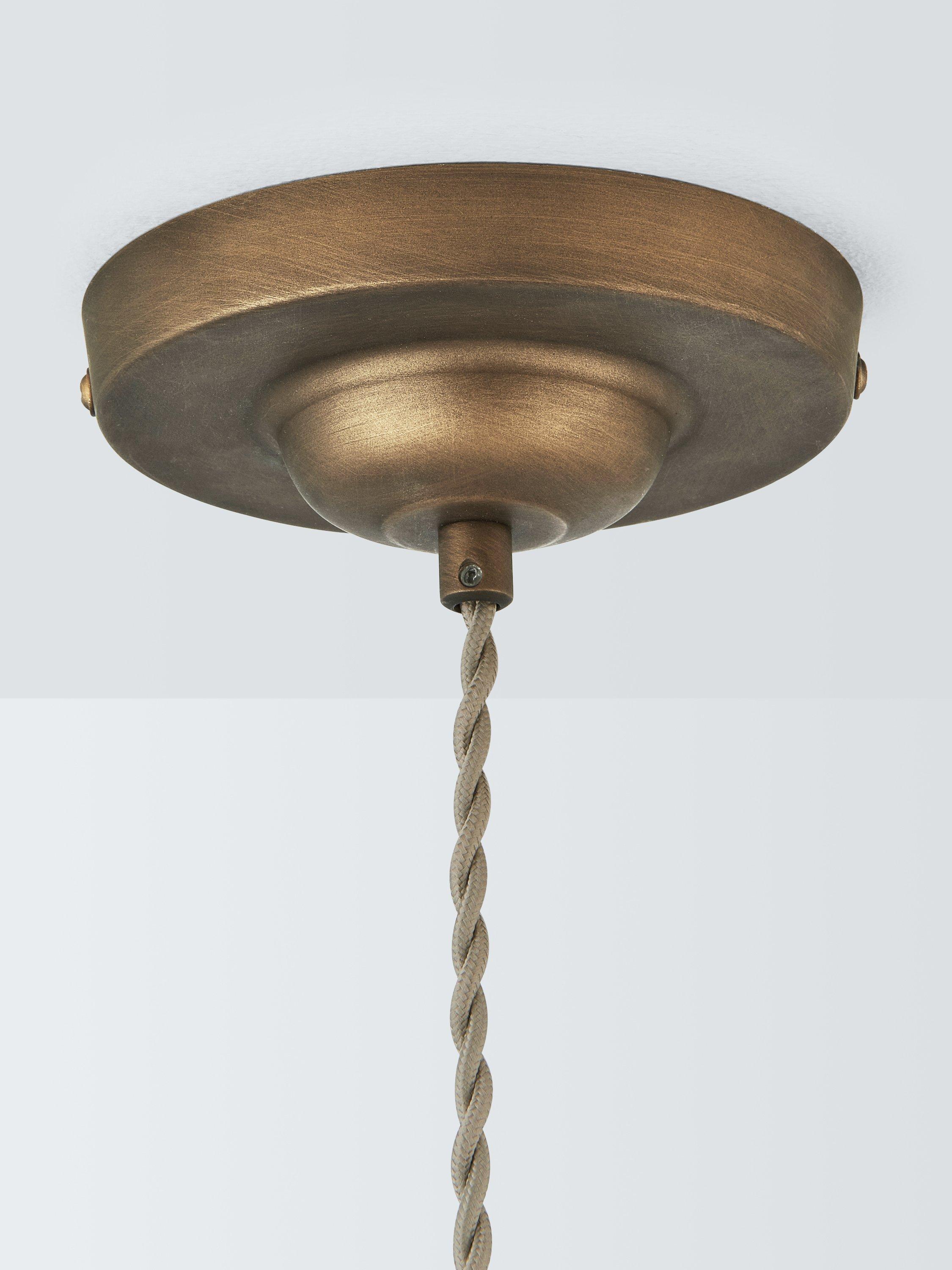 John Lewis Holm pendant ceiling light tarnished brass (British brand)