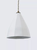 John Lewis Mannez white porcelain ceiling light with brass trim (British brand)