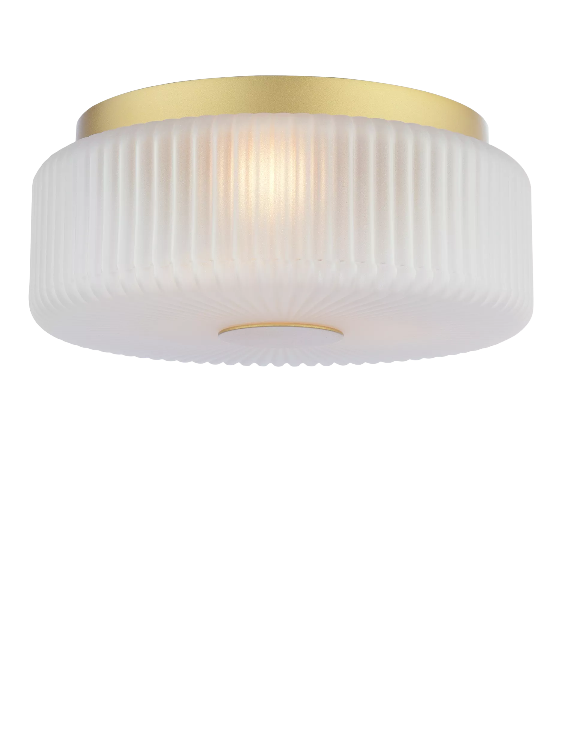 John Lewis Ripley Glass Flush Ceiling Light, Frosted, 30cm