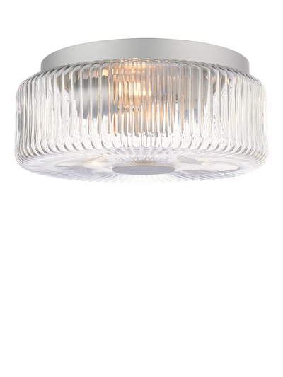 John Lewis John Lewis Ripley Glass Flush Ceiling Light, Frosted, 30cm- Buy online at McGrocer