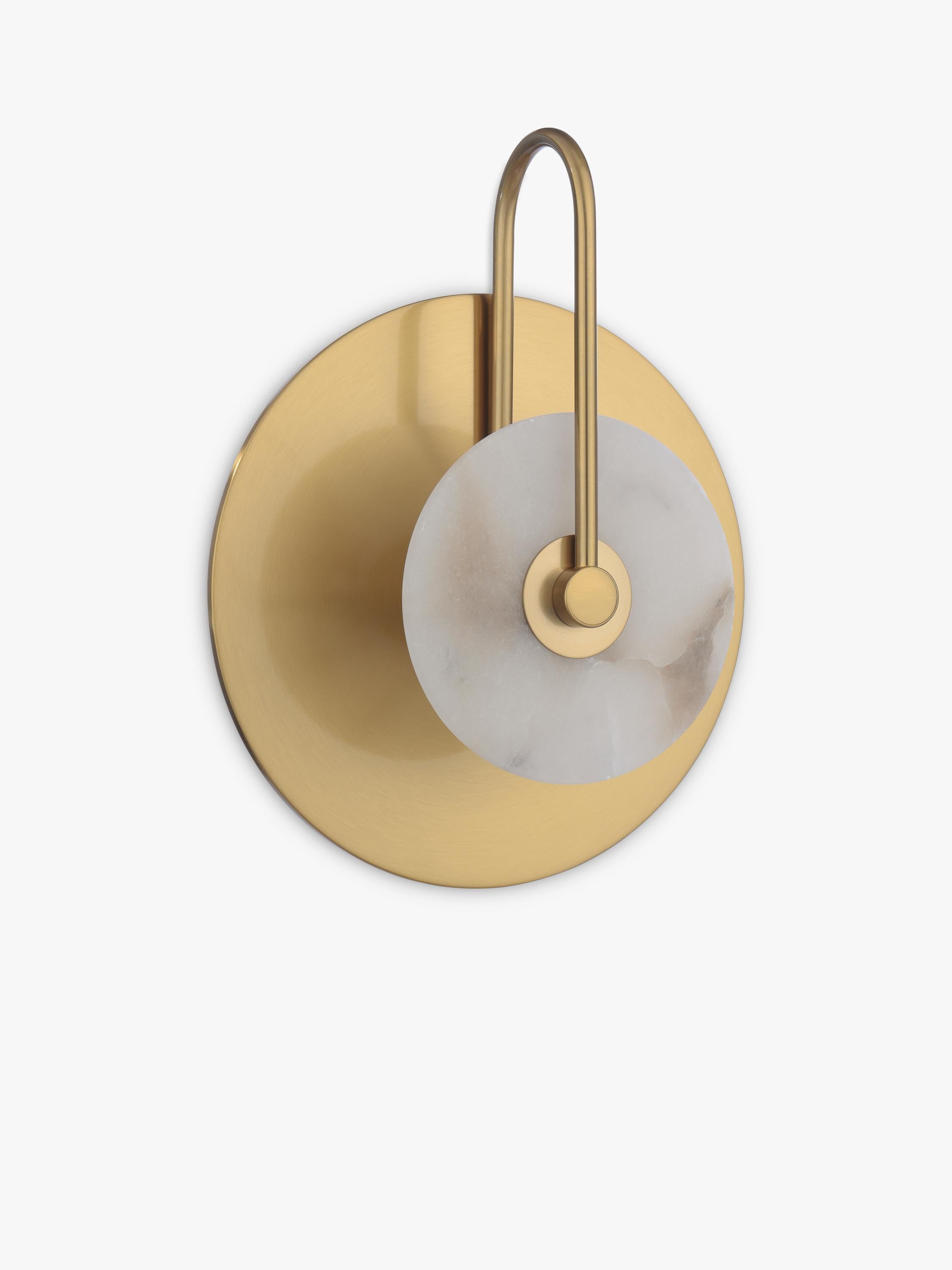 John Lewis alabaster wall light brushed brass (British brand)