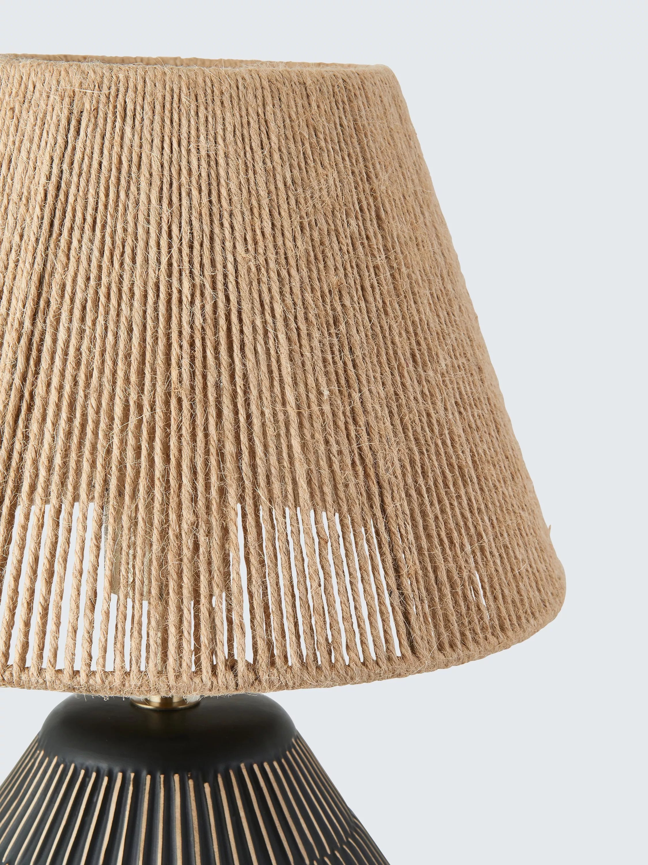 John Lewis ceramic table lamp Charcoal medium (British brand)