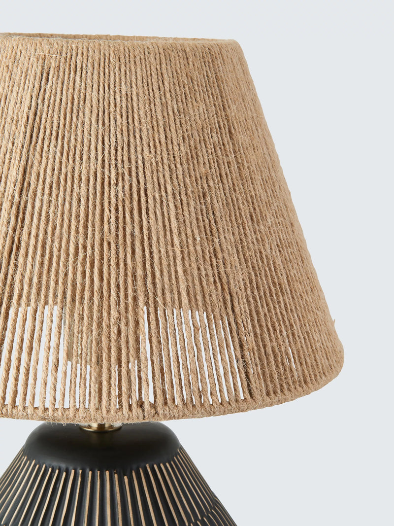 John Lewis ceramic table lamp Charcoal medium (British brand)