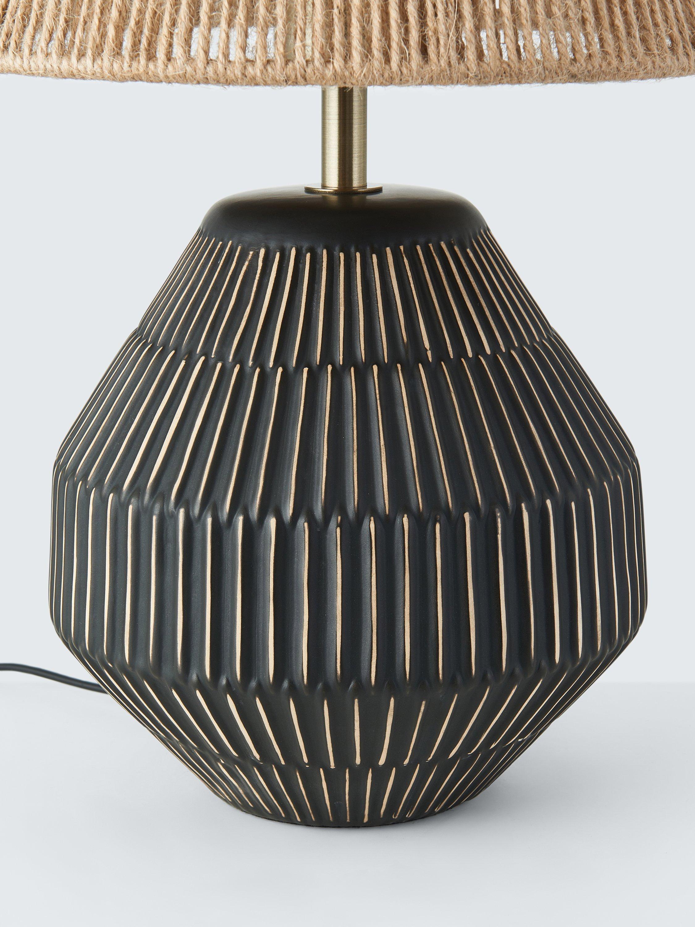 John Lewis ceramic table lamp Charcoal medium (British brand)