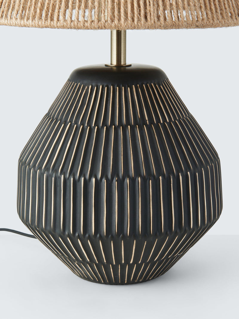 John Lewis ceramic table lamp Charcoal medium (British brand)