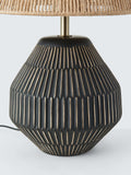 John Lewis ceramic table lamp Charcoal medium (British brand)