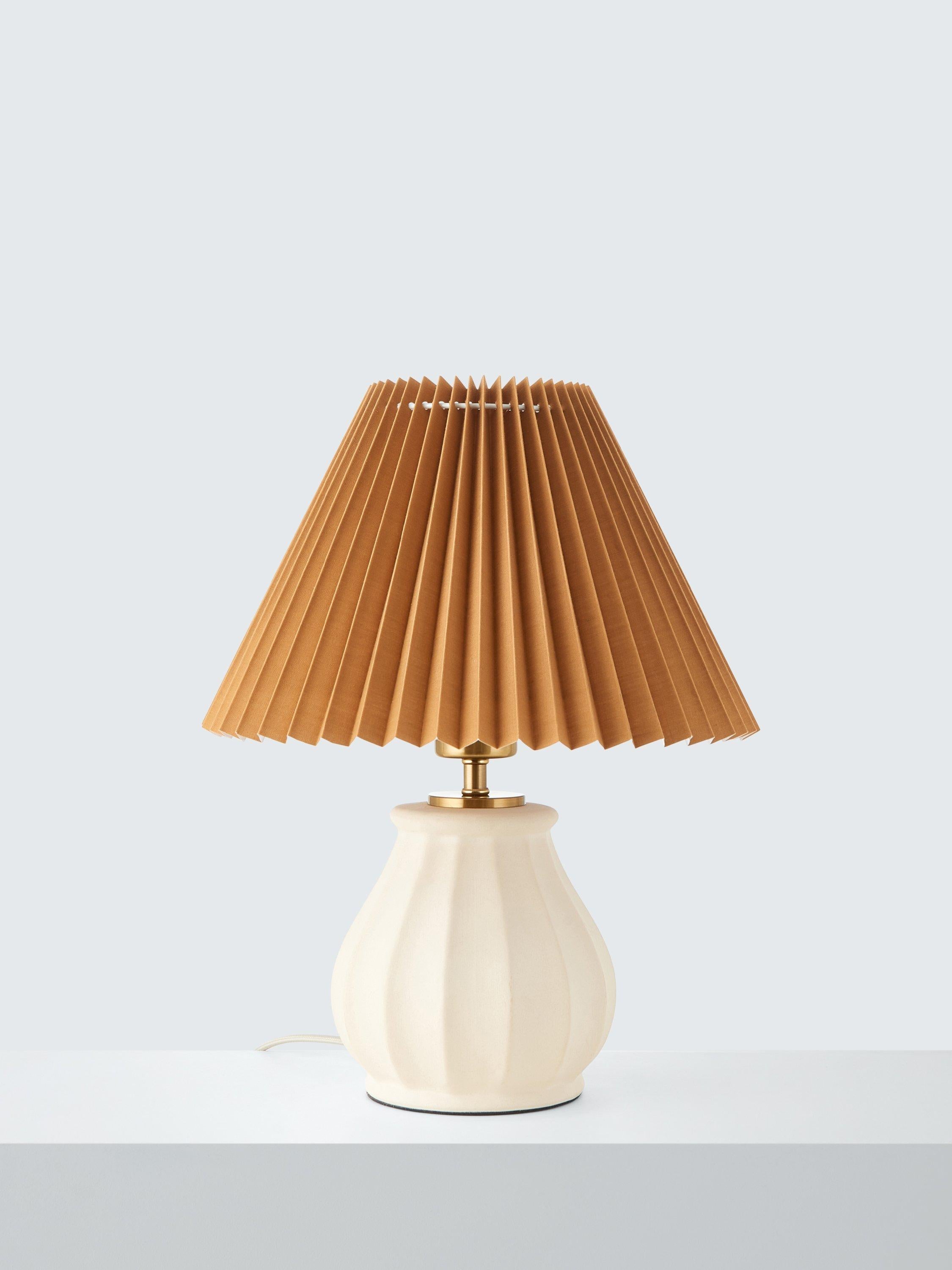 John Lewis white ceramic bedside table lamp 37cm tall, imported from the UK