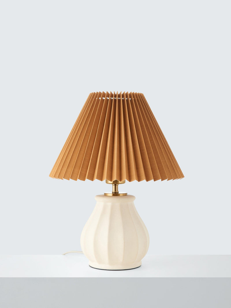 John Lewis white ceramic bedside table lamp 37cm tall, imported from the UK