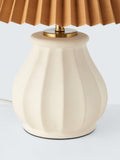 John Lewis white ceramic bedside table lamp 37cm tall, imported from the UK