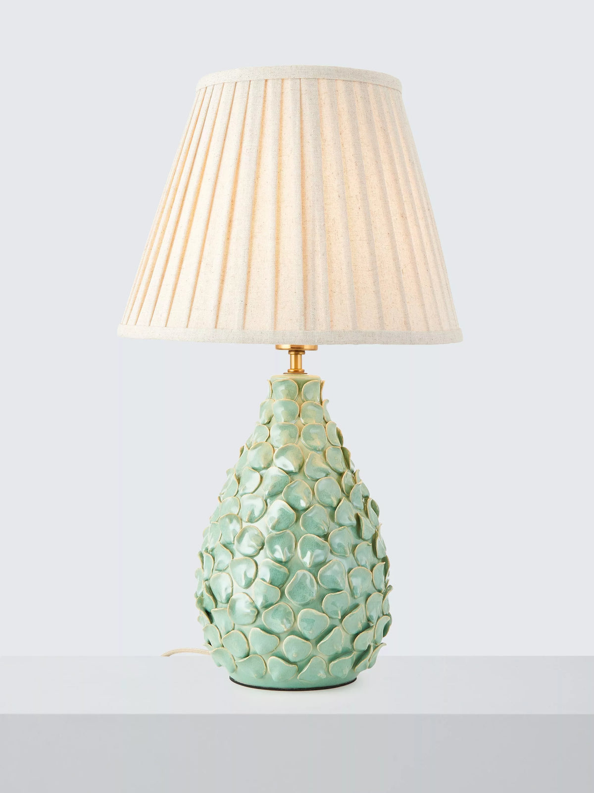 John Lewis Yesenia green ceramic table lamp - British product