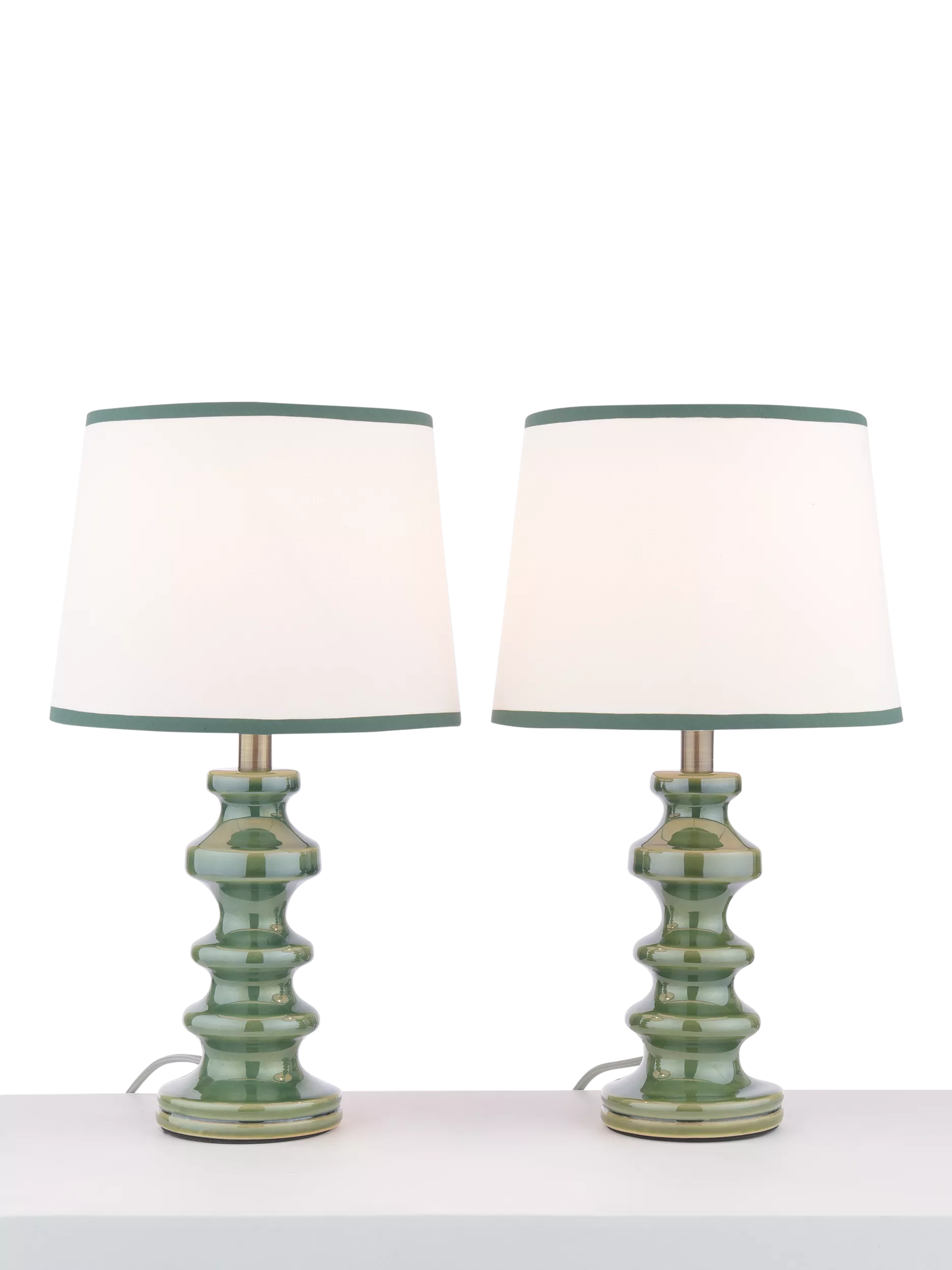 John Lewis Pagoda ceramic table lamp set of 2, imported from the UK