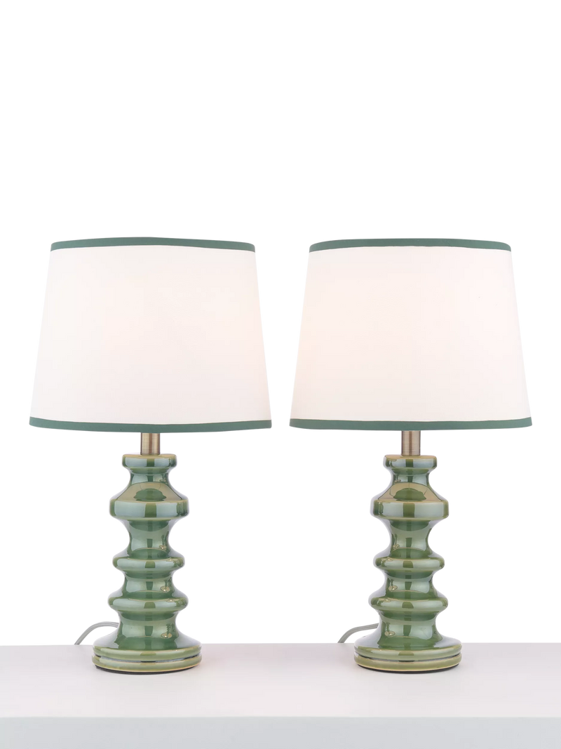 John Lewis Pagoda ceramic table lamp set of 2, imported from the UK