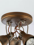 John Lewis Stirrup 3 spotlight ceiling plate warm brass, UK version