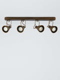John Lewis Stirrup 4-spotlight ceiling bar warm brass, UK version