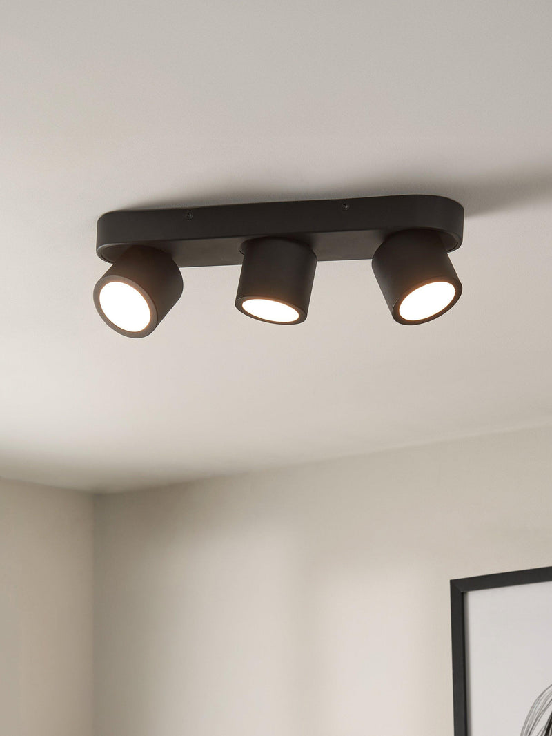 John Lewis triple-light adjustable spotlight ceiling bar, UK version