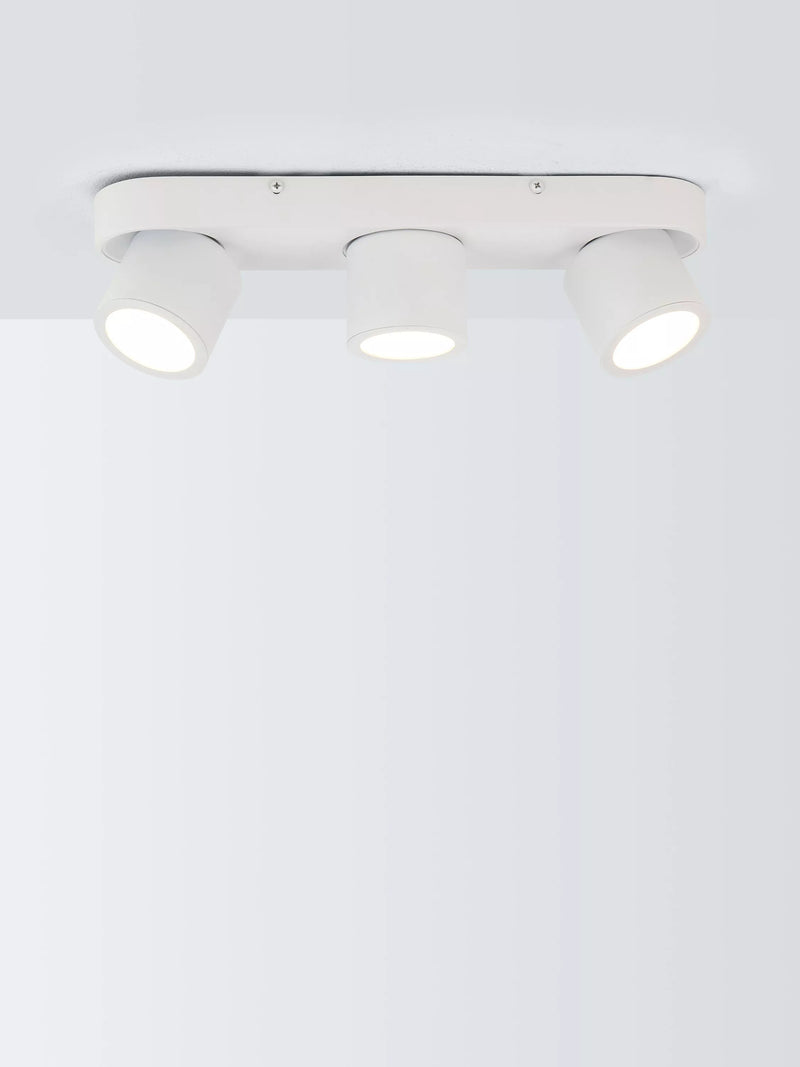 John Lewis Wilson 3 Spotlight Ceiling Bar, White