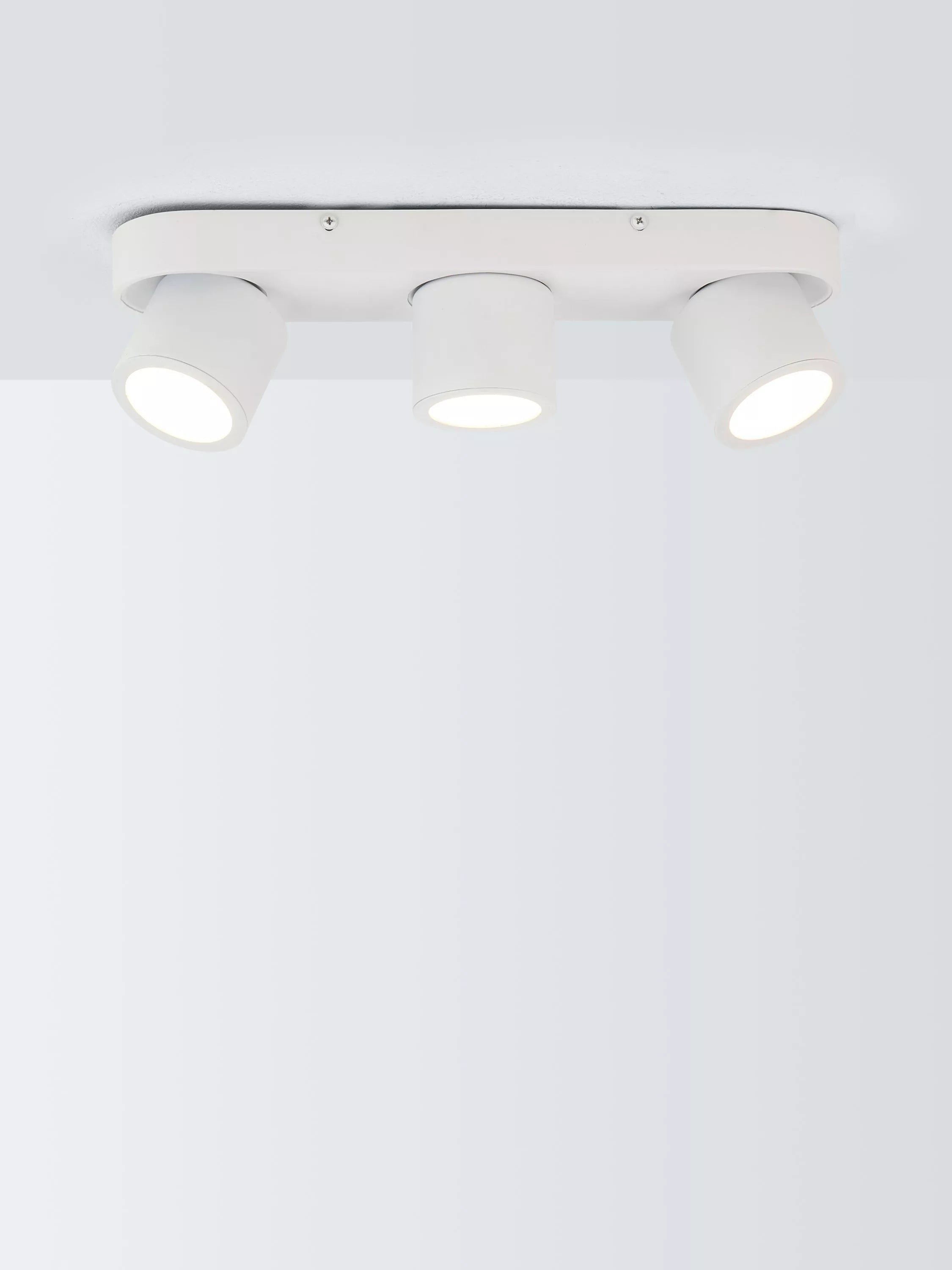 John Lewis Wilson 3 Spotlight Ceiling Bar, White
