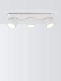 John Lewis Wilson 3 Spotlight Ceiling Bar, White