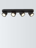 John Lewis Wilson 4 spotlight ceiling bar in black, UK version