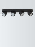 John Lewis Wilson 4 spotlight ceiling bar in black, UK version