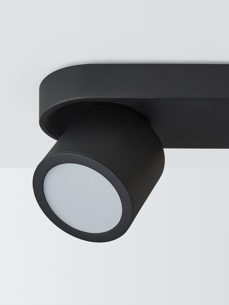 John Lewis Wilson 4 spotlight ceiling bar in black, UK version