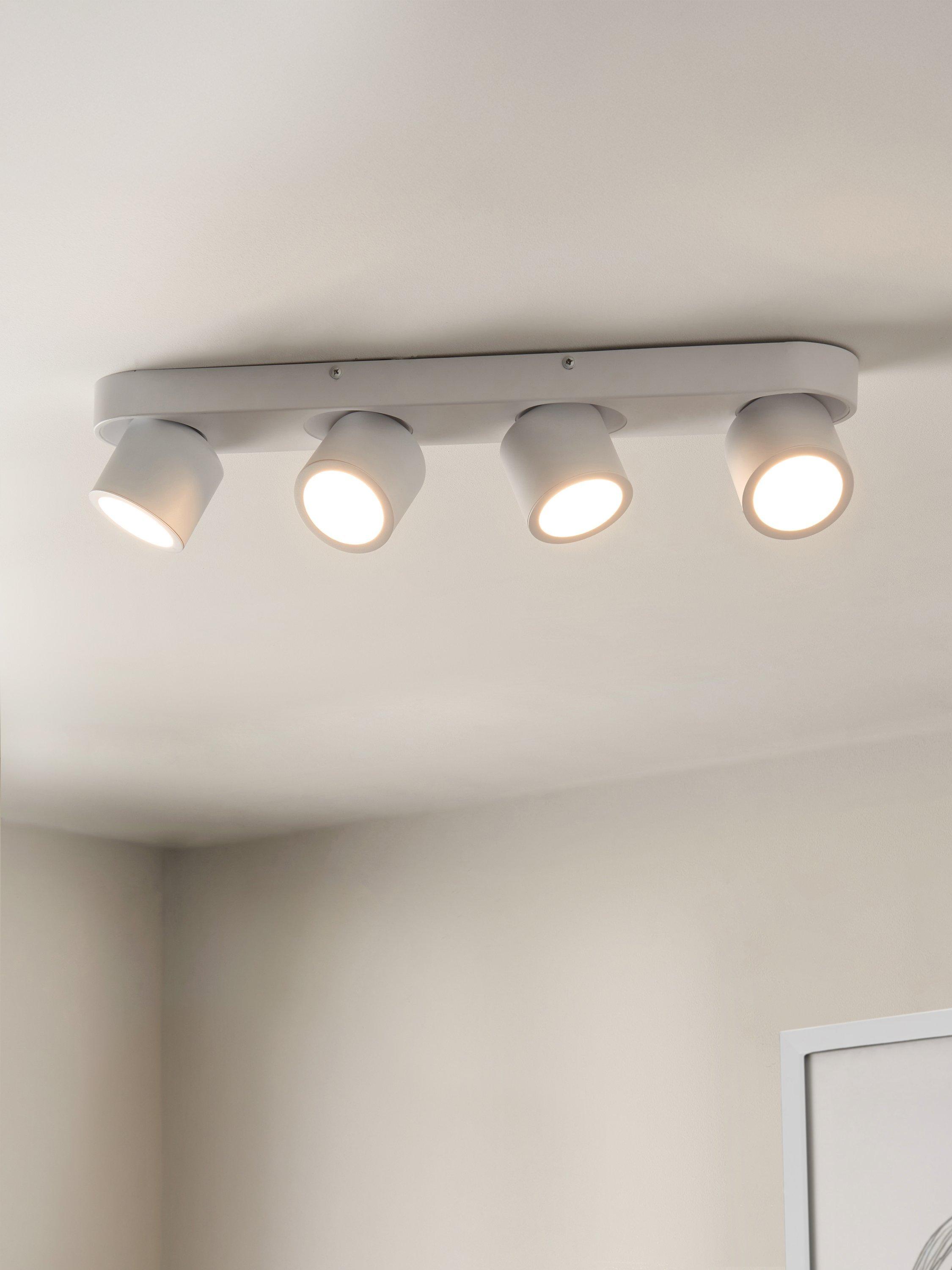 John Lewis Wilson 4 spotlight ceiling bar white - British product