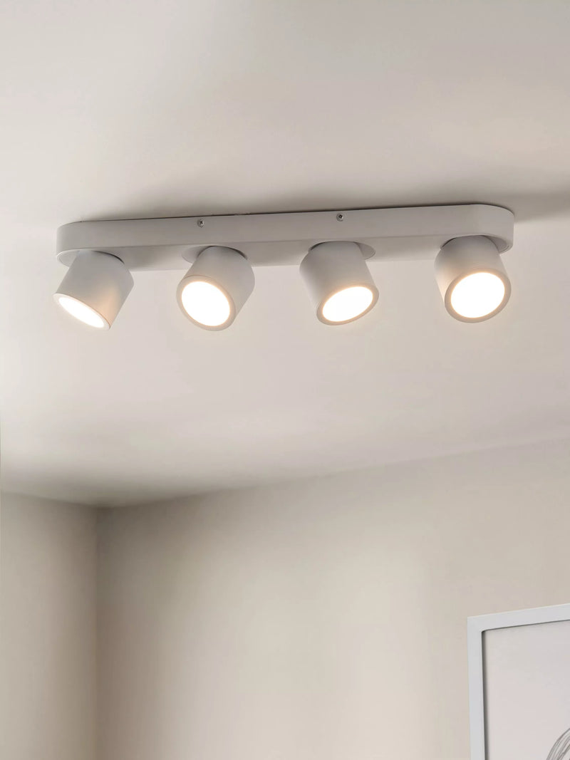 John Lewis Wilson 4 spotlight ceiling bar white - British product