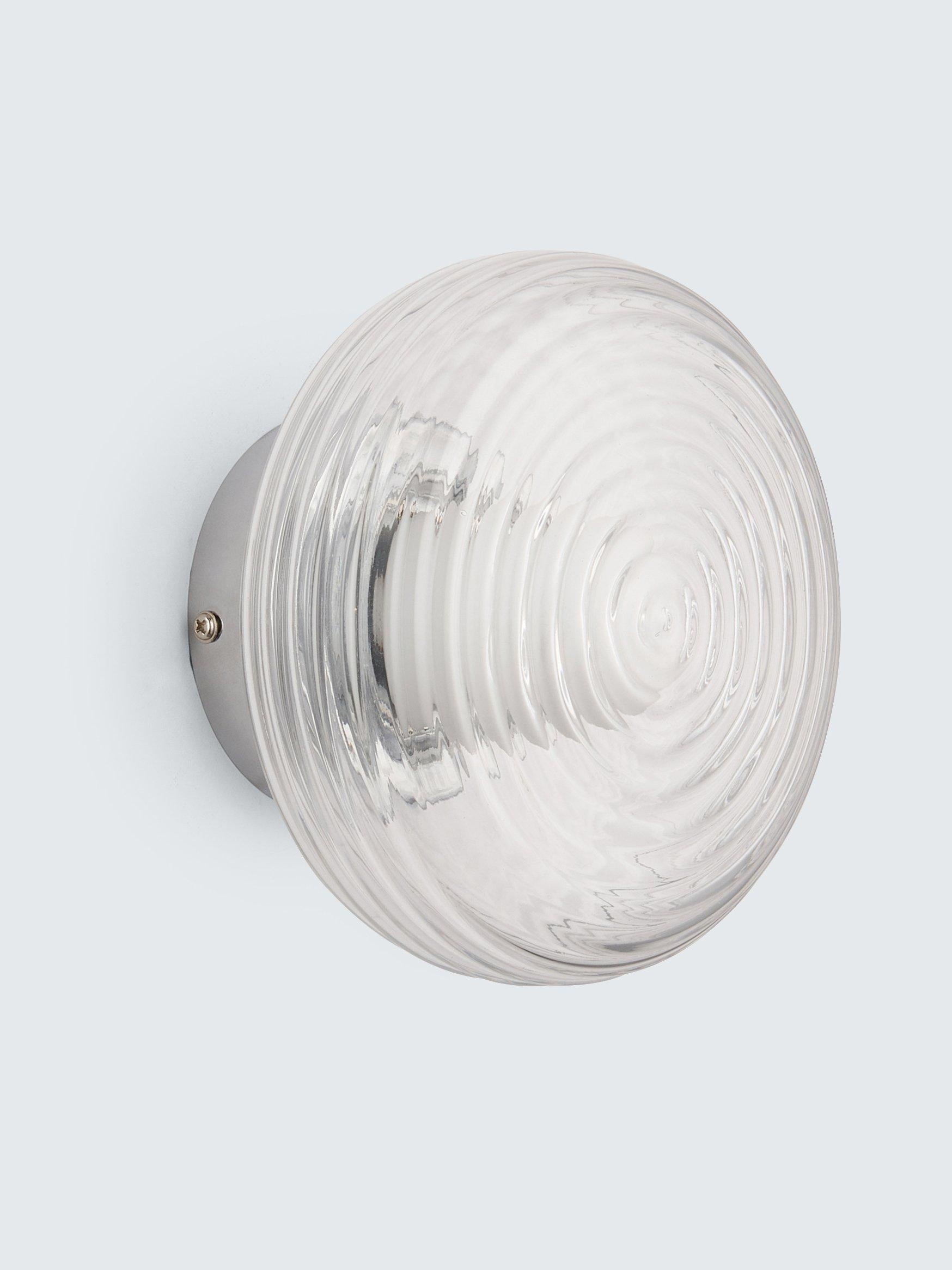 John Lewis Trip bathroom wall light clear glass chrome (British brand)