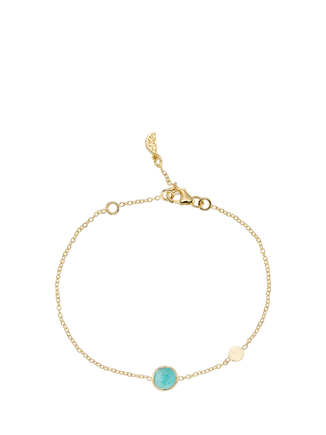 Auree amazonite disc chain bracelet (British brand)