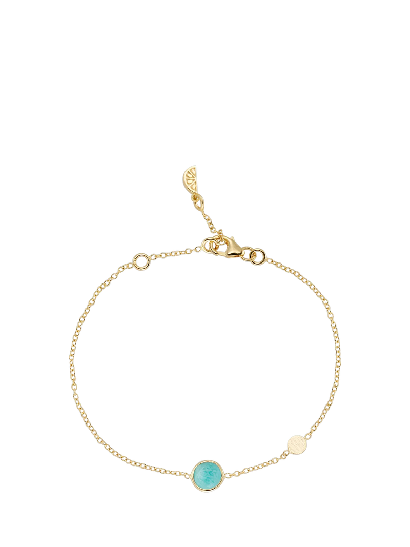 Auree amazonite disc chain bracelet (British brand)