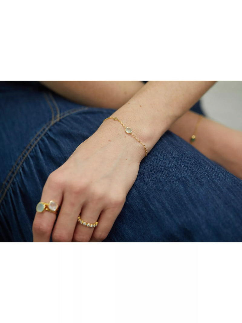 Auree amazonite disc chain bracelet (British brand)