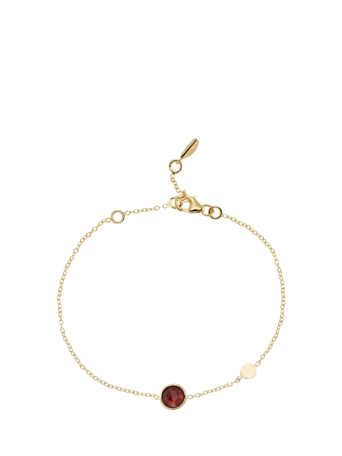 Auree Salina garnet disc chain bracelet (British brand)