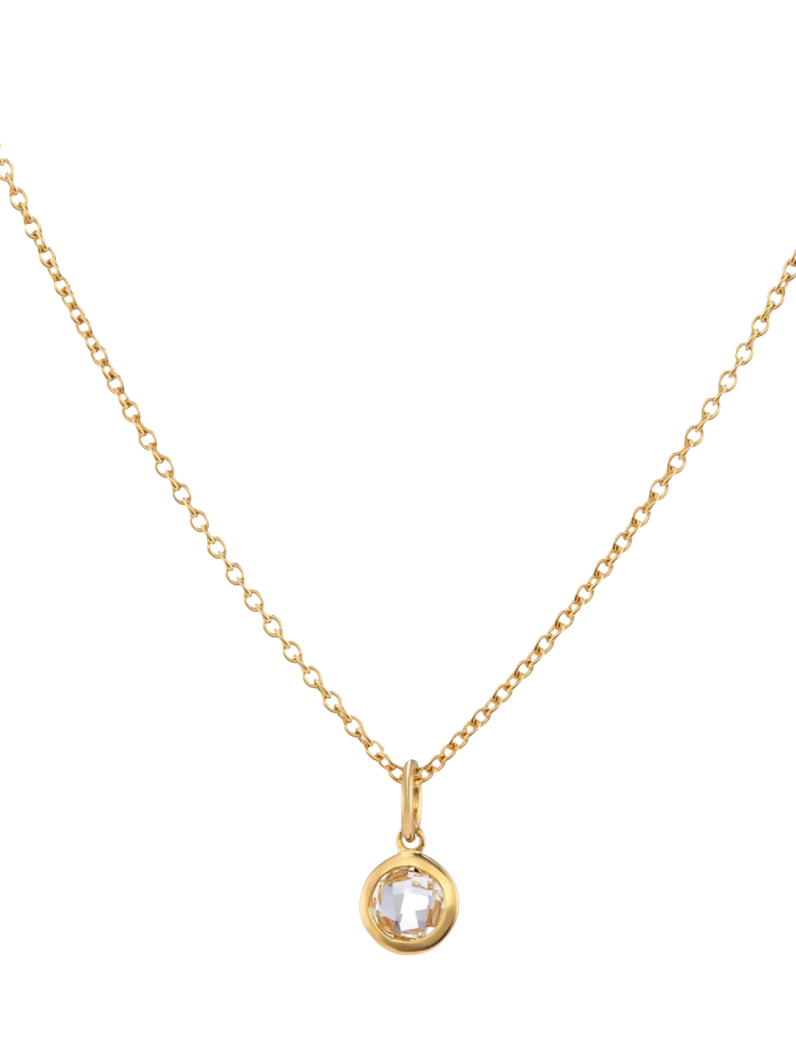 Auree birthstone pendant necklace Topaz gold vermeil - British product