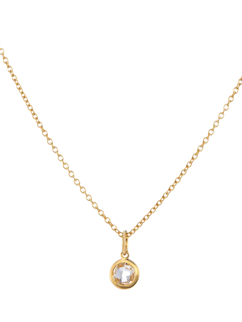 Auree birthstone pendant necklace Topaz gold vermeil - British product