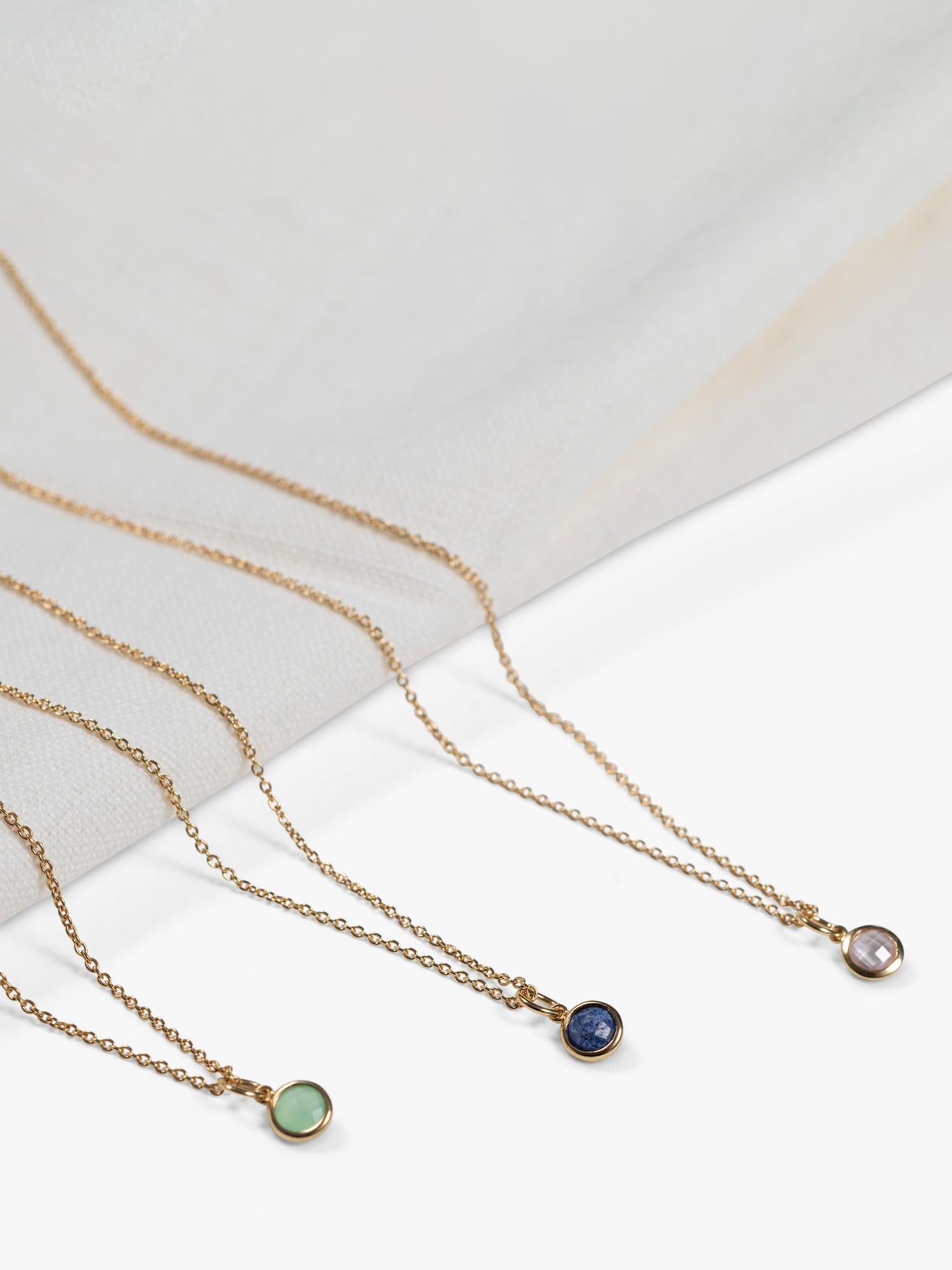 Auree birthstone pendant necklace Topaz gold vermeil - British product
