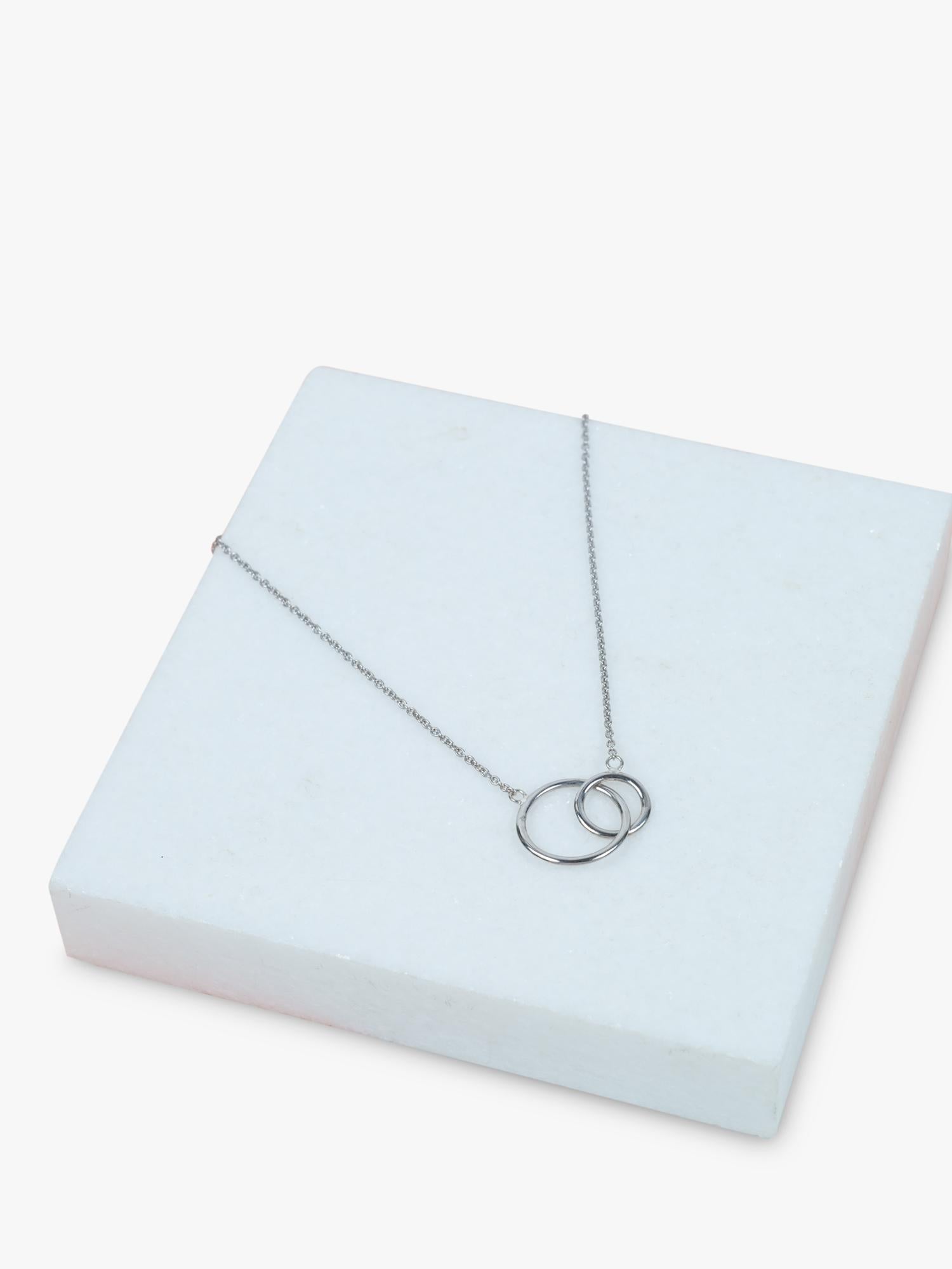 Auree Kelso interlinking rings necklace in sterling silver (British brand)