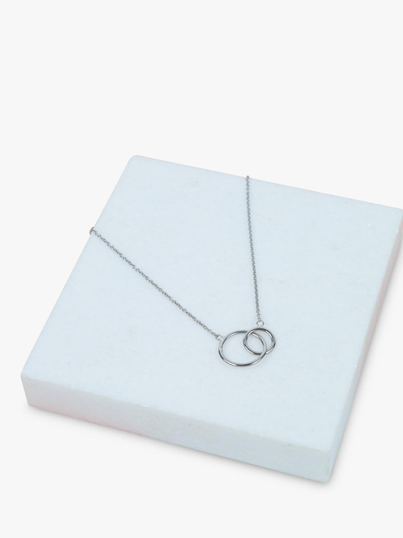 Auree Kelso interlinking rings necklace in sterling silver (British brand)